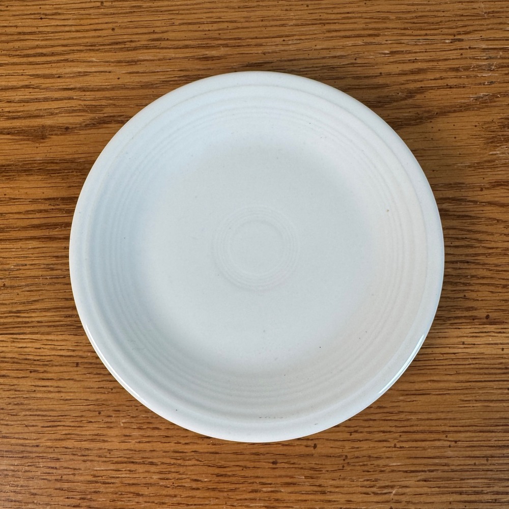 Fiesta White Salad Dessert Plate Saucer Vintage Genuine Homer Laughlin HLC USA